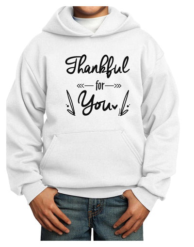 Thankful for you Youth Hoodie Pullover Sweatshirt-Youth Hoodie-TooLoud-White-XS-Davson Sales