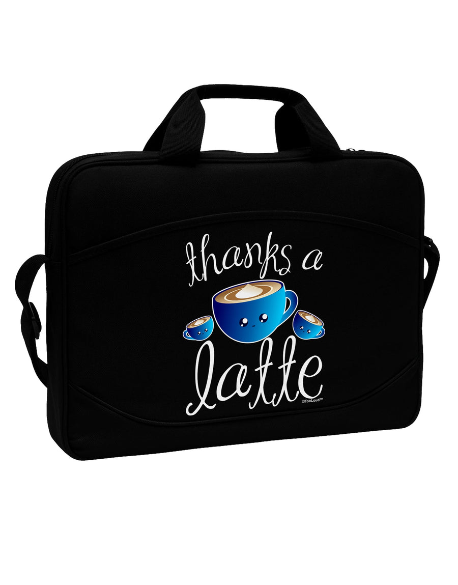 Thanks a Latte - Cute Mug 15&#x22; Dark Laptop / Tablet Case Bag by TooLoud-Laptop / Tablet Case Bag-TooLoud-Black-Davson Sales