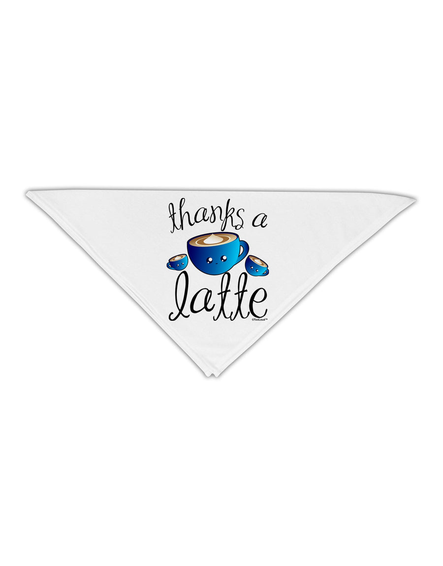 Thanks a Latte - Cute Mug Adult 19&#x22; Square Bandana-Square Bandanas-TooLoud-White-One-Size-Adult-Davson Sales