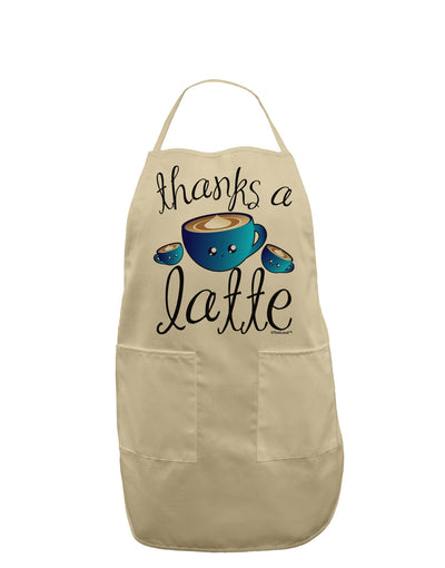 Thanks a Latte - Cute Mug Adult Apron-Bib Apron-TooLoud-Stone-One-Size-Davson Sales