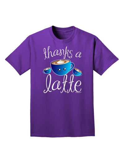 Thanks a Latte - Cute Mug Adult Dark T-Shirt-Mens T-Shirt-TooLoud-Purple-Small-Davson Sales