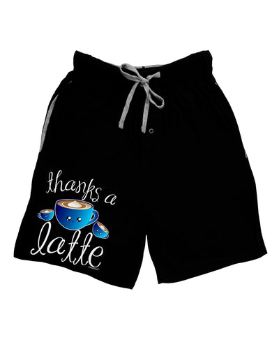 Thanks a Latte - Cute Mug Adult Lounge Shorts-Lounge Shorts-TooLoud-Black-Small-Davson Sales