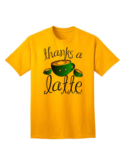 Thanks a Latte - Cute Mug Adult T-Shirt-Mens T-Shirt-TooLoud-Gold-Small-Davson Sales