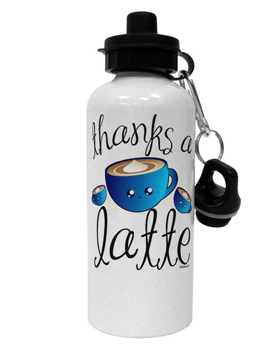 Thanks a Latte - Cute Mug Aluminum 600ml Water Bottle-Water Bottles-TooLoud-White-Davson Sales