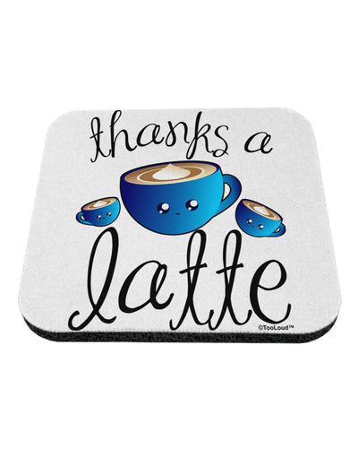 Thanks a Latte - Cute Mug Coaster-Coasters-TooLoud-White-Davson Sales