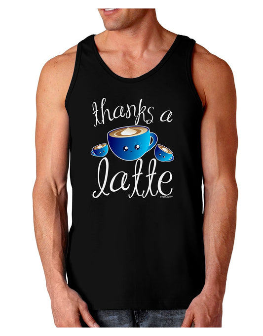 Thanks a Latte - Cute Mug Dark Loose Tank Top-Mens Loose Tank Top-TooLoud-Black-Small-Davson Sales