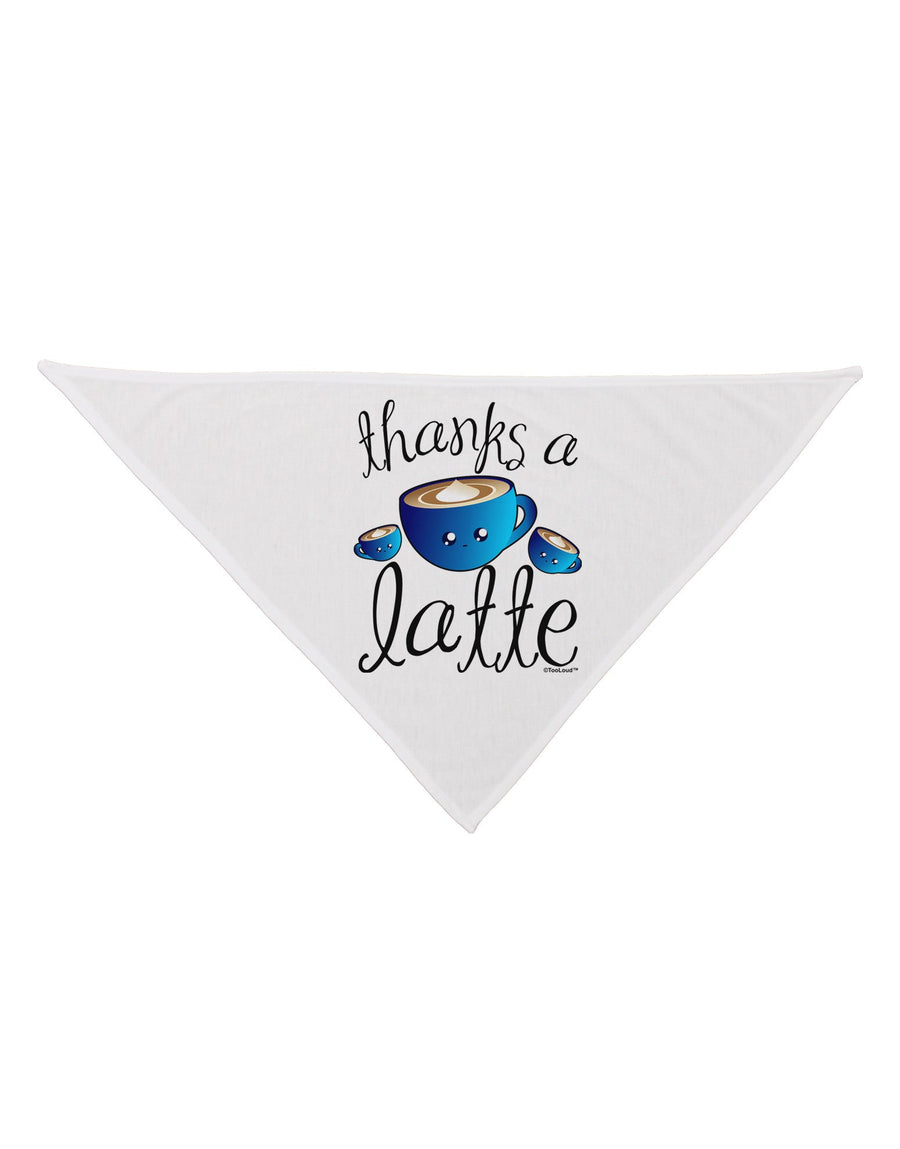 Thanks a Latte - Cute Mug Dog Bandana 26-Dog Bandana-TooLoud-White-One-Size-Fits-Most-Davson Sales