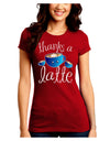 Thanks a Latte - Cute Mug Juniors Crew Dark T-Shirt-T-Shirts Juniors Tops-TooLoud-Red-Juniors Fitted Small-Davson Sales