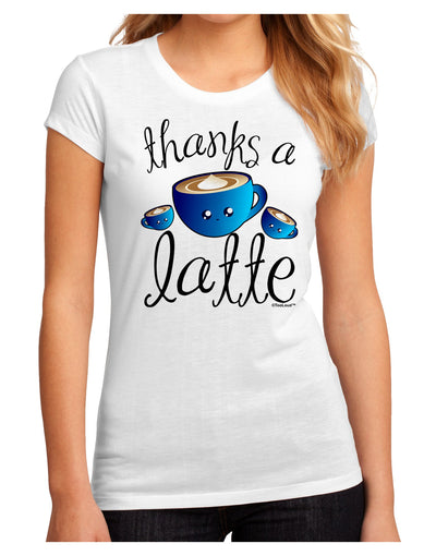 Thanks a Latte - Cute Mug Juniors Sublimate Tee-TooLoud-White-Small-Davson Sales