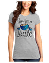 Thanks a Latte - Cute Mug Juniors T-Shirt-Womens Juniors T-Shirt-TooLoud-Ash-Gray-Juniors Fitted X-Small-Davson Sales