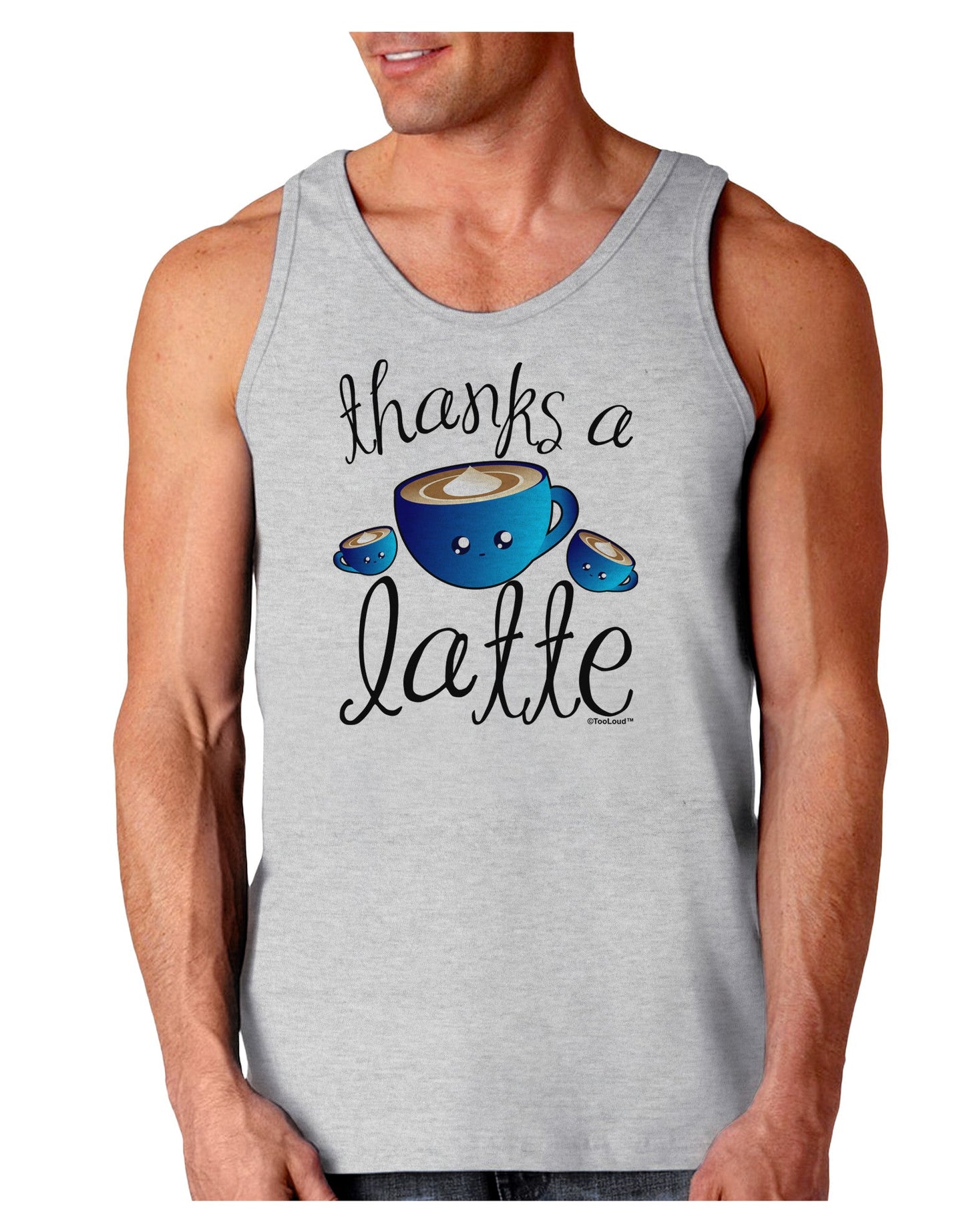 Thanks a Latte - Cute Mug Loose Tank Top-Loose Tank Top-TooLoud-AshGray-Small-Davson Sales