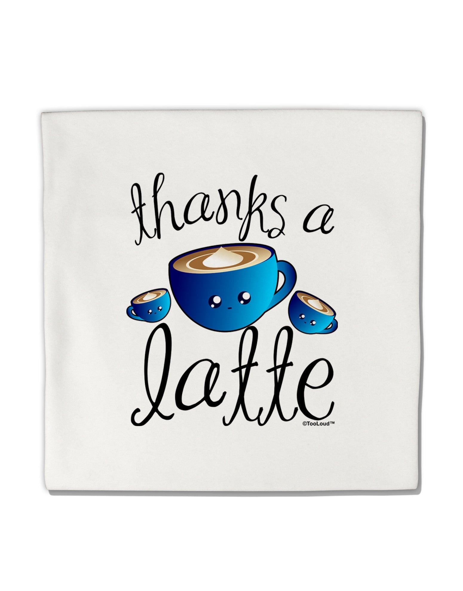 Thanks a Latte - Cute Mug Micro Fleece 14"x14" Pillow Sham-Pillow Sham-TooLoud-White-Davson Sales
