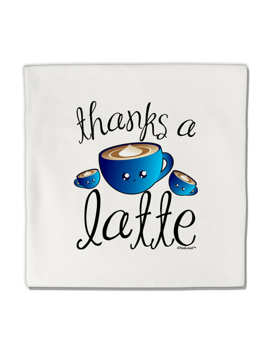 Thanks a Latte - Cute Mug Micro Fleece 14"x14" Pillow Sham-Pillow Sham-TooLoud-White-Davson Sales