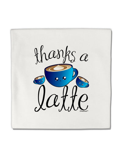 Thanks a Latte - Cute Mug Micro Fleece 14&#x22;x14&#x22; Pillow Sham-Pillow Sham-TooLoud-White-Davson Sales