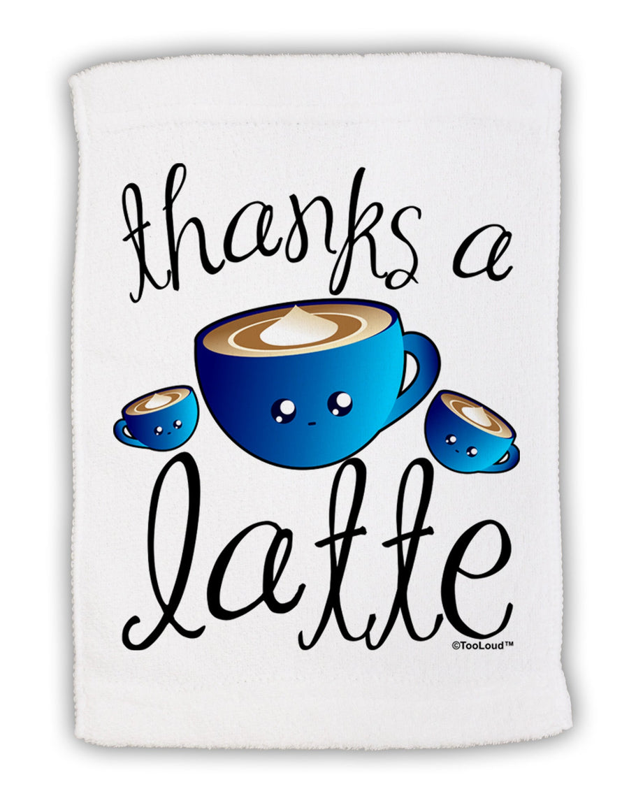 Thanks a Latte - Cute Mug Micro Terry Sport Towel 15 X 22 inches-Sport Towel-TooLoud-White-Davson Sales