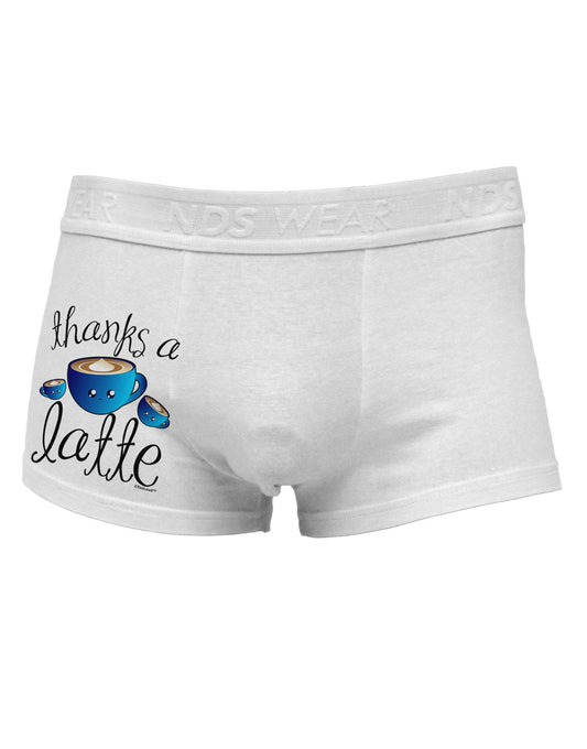 Thanks a Latte - Cute Mug Side Printed Mens Trunk Underwear-Mens Trunk Underwear-NDS Wear-White-Small-Davson Sales