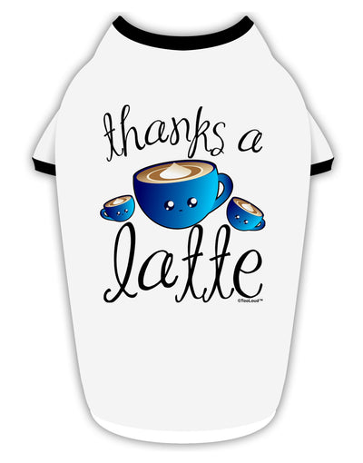 Thanks a Latte - Cute Mug Stylish Cotton Dog Shirt-Dog Shirt-TooLoud-White-with-Black-Small-Davson Sales