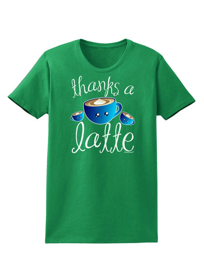 Thanks a Latte - Cute Mug Womens Dark T-Shirt-TooLoud-Kelly-Green-X-Small-Davson Sales