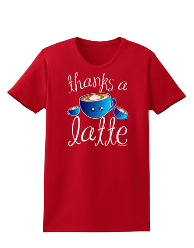 Thanks a Latte - Cute Mug Womens Dark T-Shirt-TooLoud-Red-X-Small-Davson Sales