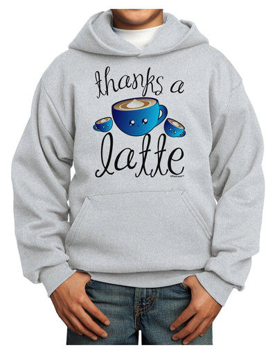 Thanks a Latte - Cute Mug Youth Hoodie Pullover Sweatshirt-Youth Hoodie-TooLoud-Ash-XS-Davson Sales