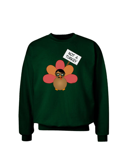 Thanksgiving Turkey in Disguise Adult Dark Sweatshirt by TooLoud-Sweatshirts-TooLoud-Deep-Forest-Green-Small-Davson Sales