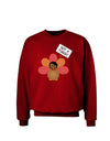Thanksgiving Turkey in Disguise Adult Dark Sweatshirt by TooLoud-Sweatshirts-TooLoud-Deep-Red-Small-Davson Sales