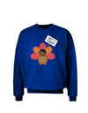 Thanksgiving Turkey in Disguise Adult Dark Sweatshirt by TooLoud-Sweatshirts-TooLoud-Deep-Royal-Blue-Small-Davson Sales