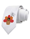 Thanksgiving Turkey in Disguise Printed White Necktie by TooLoud