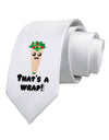 Thats A Wrap Cute Wrap Printed White Necktie