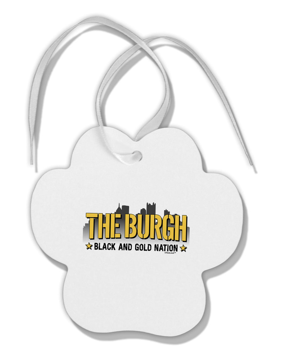 The Burgh Paw Print Shaped Ornament-Ornament-TooLoud-White-Davson Sales