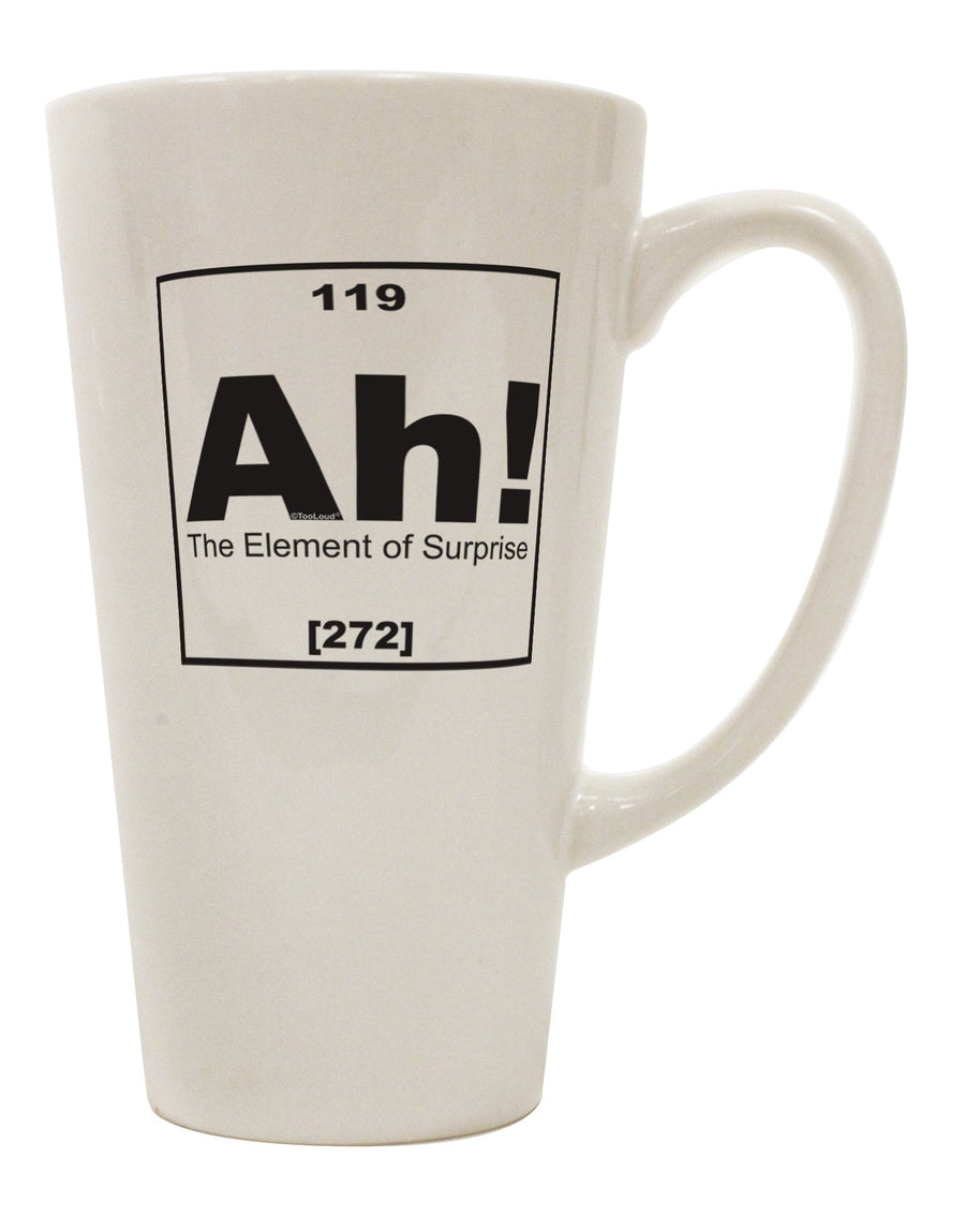 The Enigmatic Charm of the Element of Surprise: A 16 Ounce Conical Latte Coffee Mug - TooLoud-Conical Latte Mug-TooLoud-White-Davson Sales