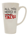 The Essential Tacos Conical Latte Coffee Mug - TooLoud-Conical Latte Mug-TooLoud-White-Davson Sales