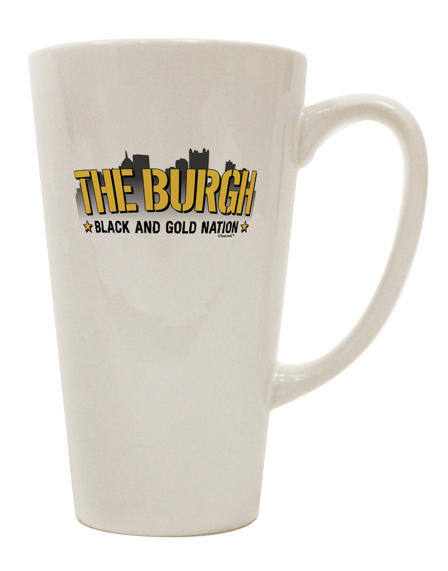 The Exquisite Burgh 16 Ounce Conical Latte Coffee Mug - TooLoud-Conical Latte Mug-TooLoud-White-Davson Sales