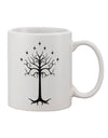 The Exquisite Royal White Tree Printed 11 oz Coffee Mug - Expertly Crafted by TooLoud-11 OZ Coffee Mug-TooLoud-White-Davson Sales