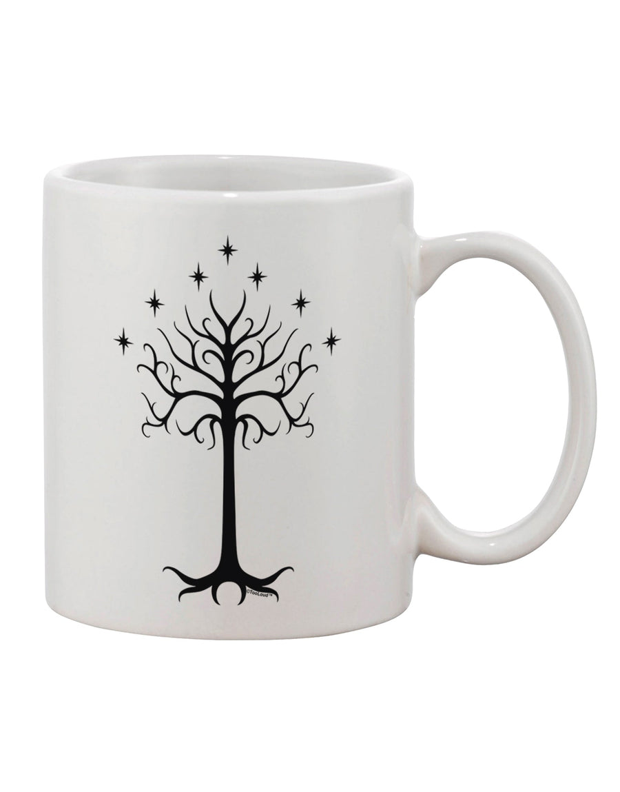 The Exquisite Royal White Tree Printed 11 oz Coffee Mug - Expertly Crafted by TooLoud-11 OZ Coffee Mug-TooLoud-White-Davson Sales