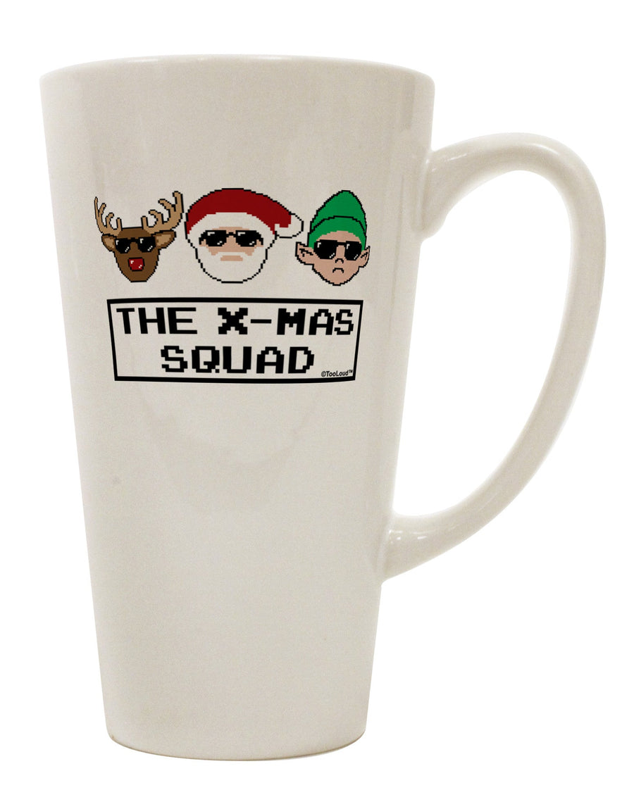 The Festive Holiday Crew - 16 Ounce Conical Latte Coffee Mug TooLoud-Conical Latte Mug-TooLoud-White-Davson Sales