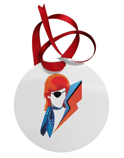 The Glam Rebel Circular Metal Ornament-Ornament-TooLoud-White-Davson Sales