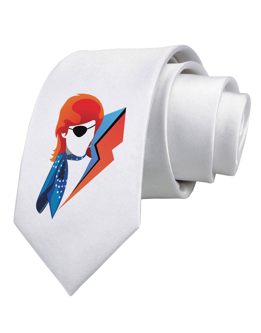 The Glam Rebel Printed White Necktie