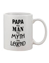 The Iconic Figure - Papa Printed 11 oz Coffee Mug by TooLoud-11 OZ Coffee Mug-TooLoud-White-Davson Sales