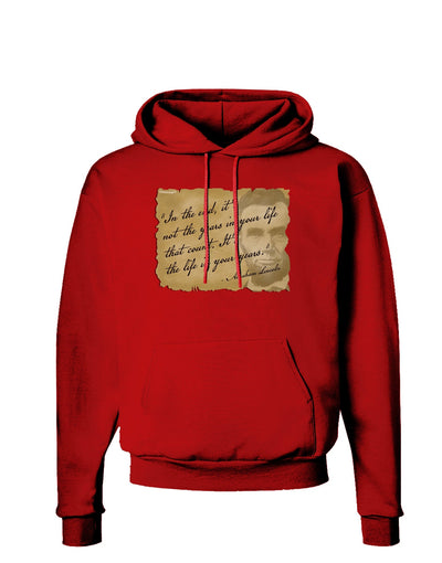 The Life In Your Years Lincoln Dark Hoodie Sweatshirt by TooLoud-Hoodie-TooLoud-Red-Small-Davson Sales