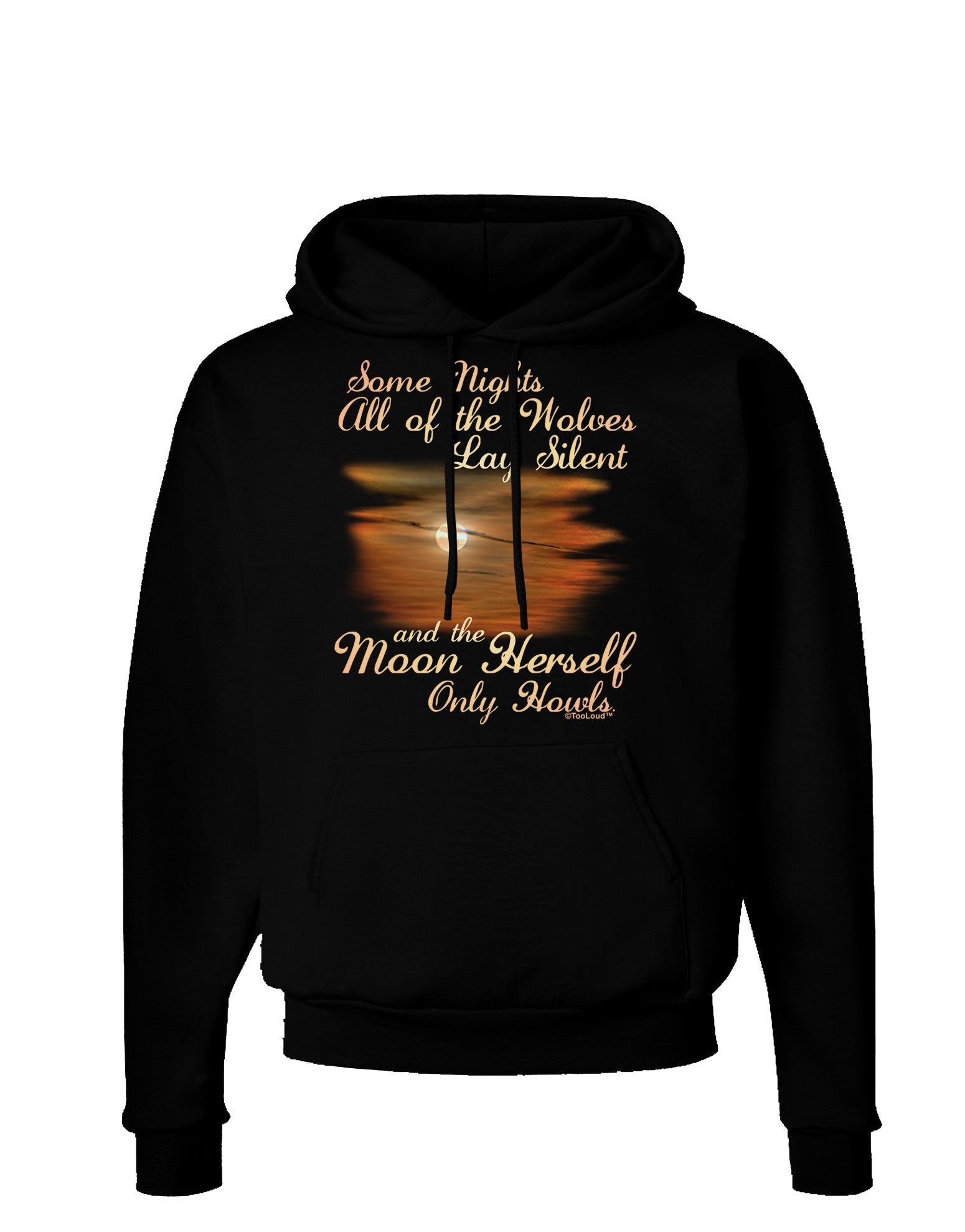 The Moon Herself Howls Dark Hoodie Sweatshirt-Hoodie-TooLoud-Black-Small-Davson Sales