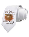 The Moon Herself Howls Printed White Necktie