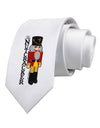 The Nutcracker with Text Printed White Necktie by