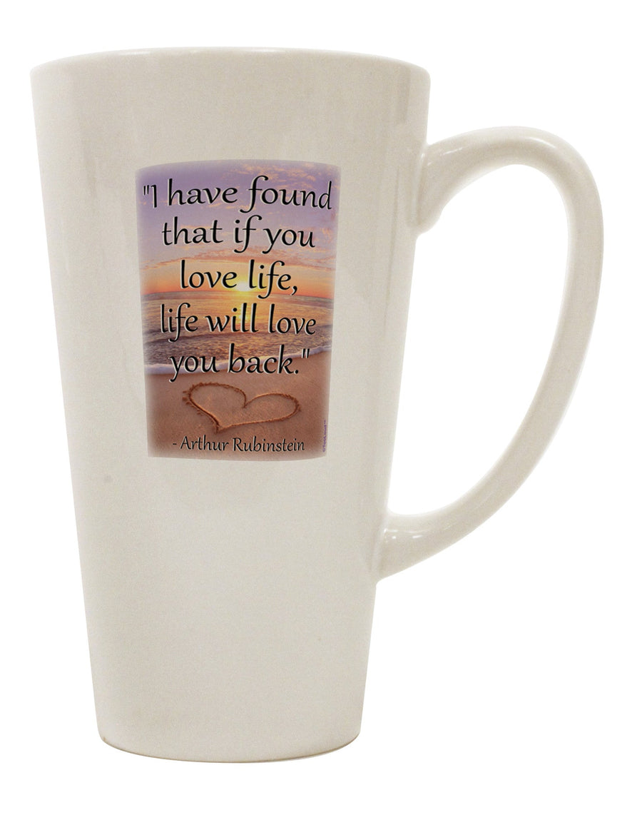 The Perfect Blend: 16 Ounce Conical Latte Coffee Mug by TooLoud - A Drinkware Expert-Conical Latte Mug-TooLoud-White-Davson Sales