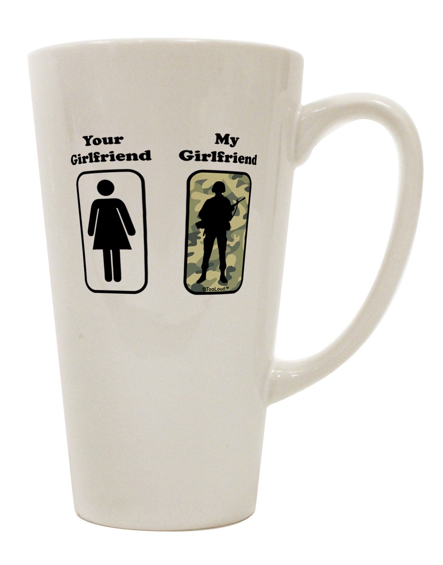 The Perfect Drinkware for Military Enthusiasts - 16 Ounce Conical Latte Coffee Mug by TooLoud-Conical Latte Mug-TooLoud-White-Davson Sales