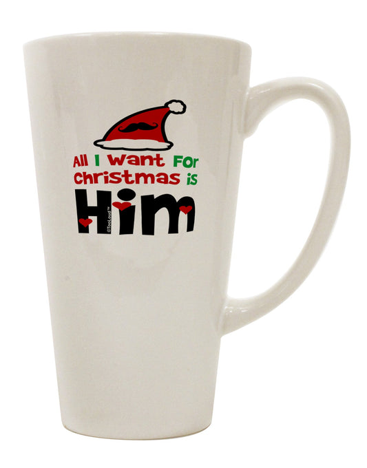 The Perfect Pair: His & Hers 16 Ounce Conical Latte Coffee Mug - TooLoud-Conical Latte Mug-TooLoud-White-Davson Sales