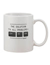 The Perfect Solution for Coffee Lovers - Ctrl Alt Del Printed 11 oz Coffee Mug - TooLoud-11 OZ Coffee Mug-TooLoud-White-Davson Sales