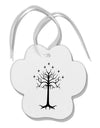 The Royal White Tree Paw Print Shaped Ornament by TooLoud-Ornament-TooLoud-White-Davson Sales