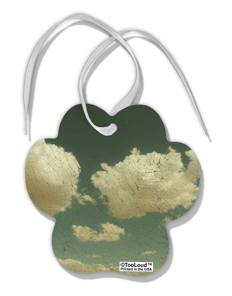 The Sky is Falling Paw Print Shaped Ornament All Over Print-Ornament-TooLoud-White-Davson Sales