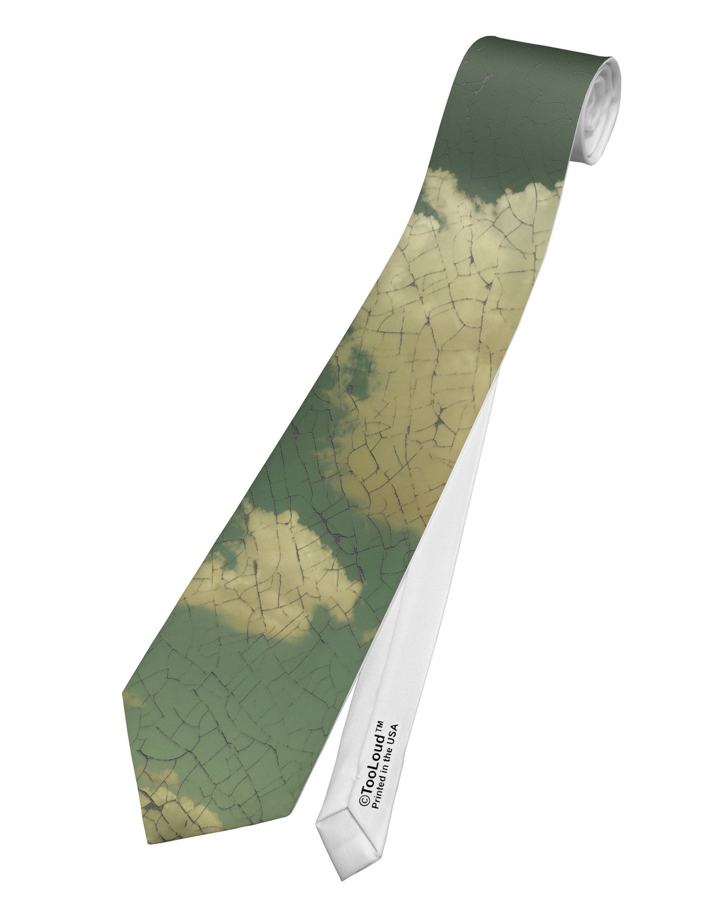 The Sky is Falling Printed White Necktie All Over Print